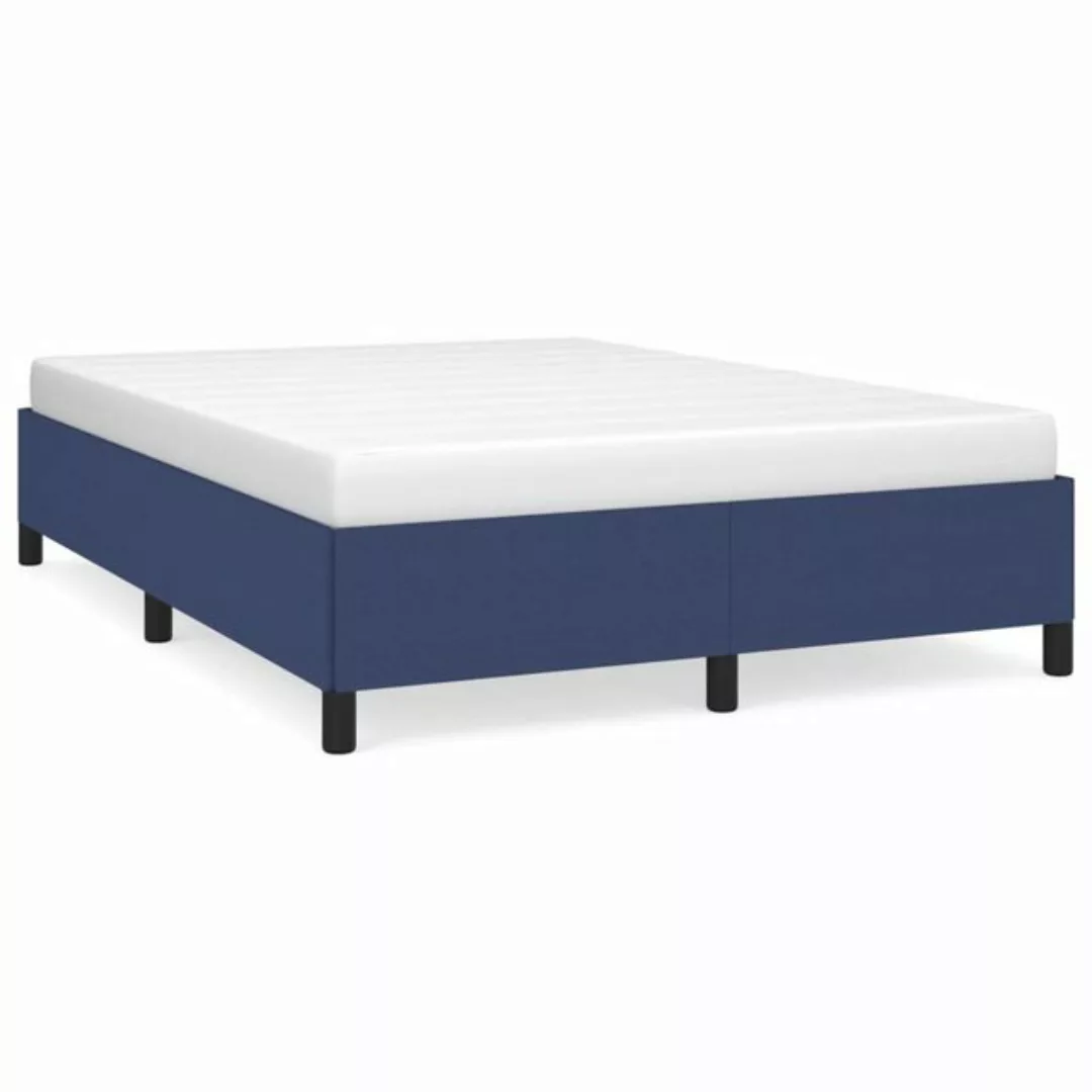 furnicato Bettgestell ohne Matratze Blau 140x190 cm Stoff (1-tlg) günstig online kaufen