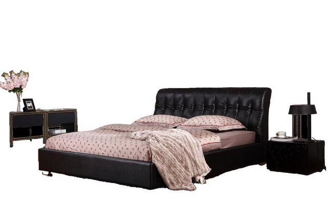 JVmoebel Bett Designer Schlafzimmer Doppelbett Bett Betten Leder Hotel Luxu günstig online kaufen