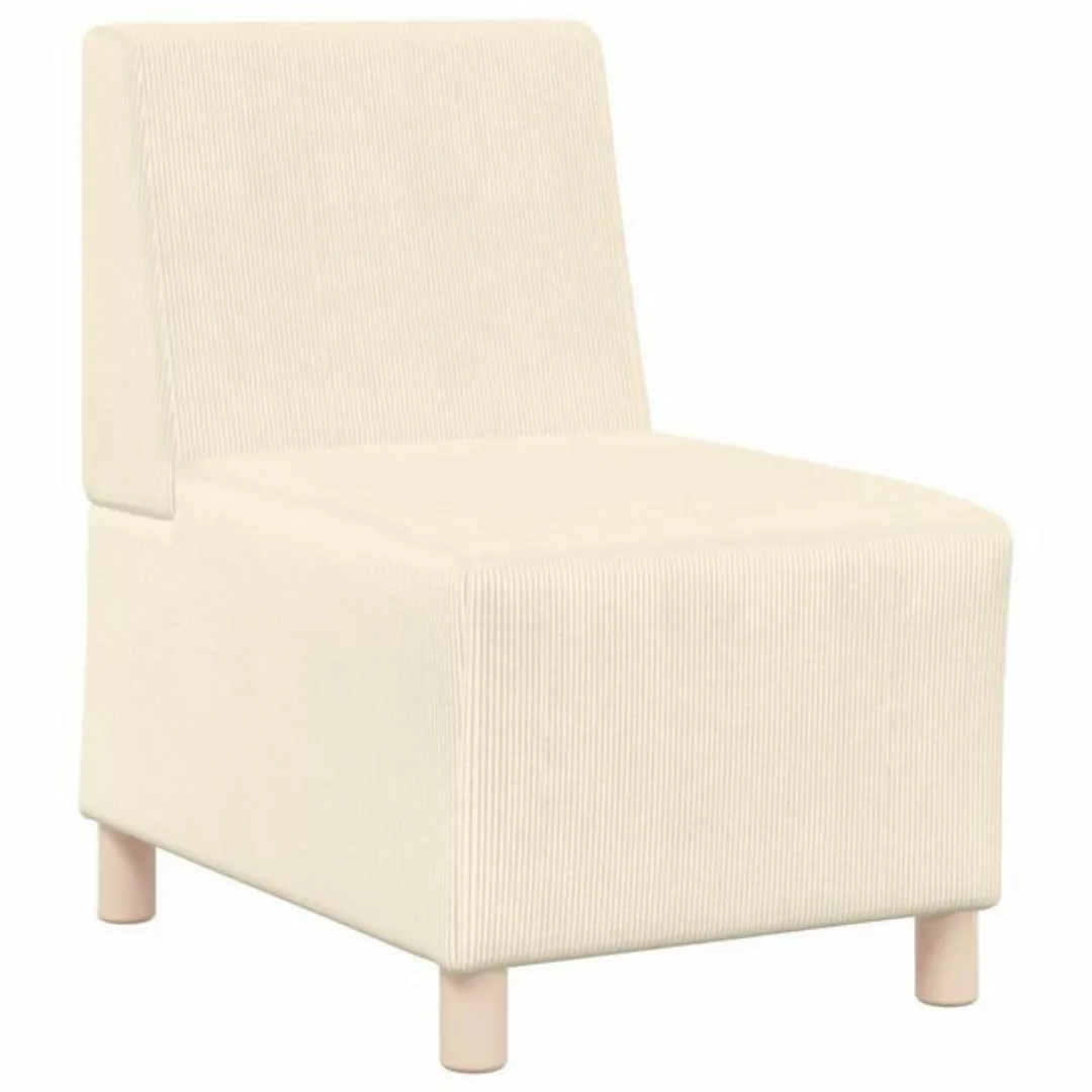 vidaXL Sofa Sessel Creme 55 cm Cordstoff günstig online kaufen