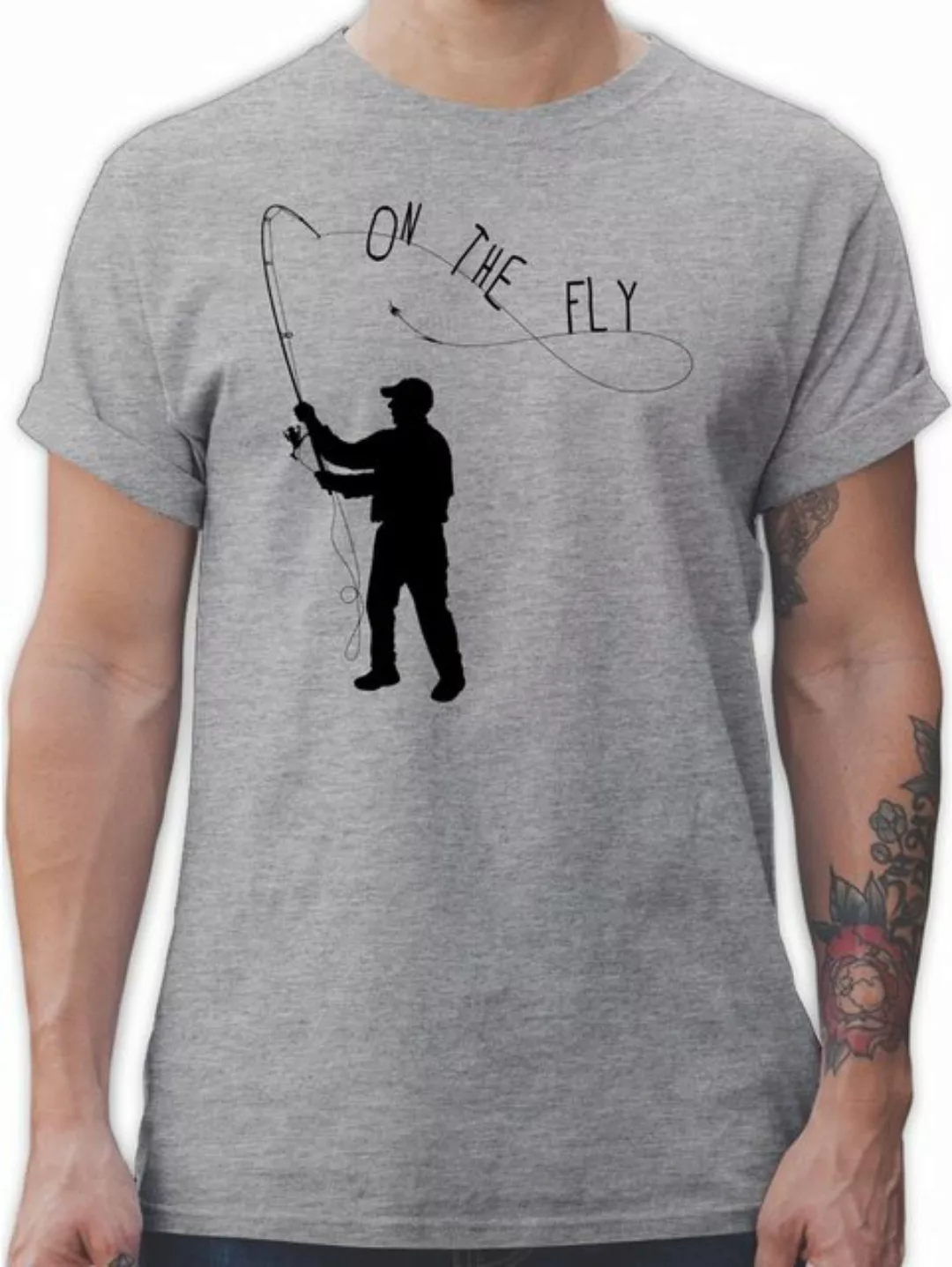 Shirtracer T-Shirt Fishing - On the Fly Angler Geschenke günstig online kaufen