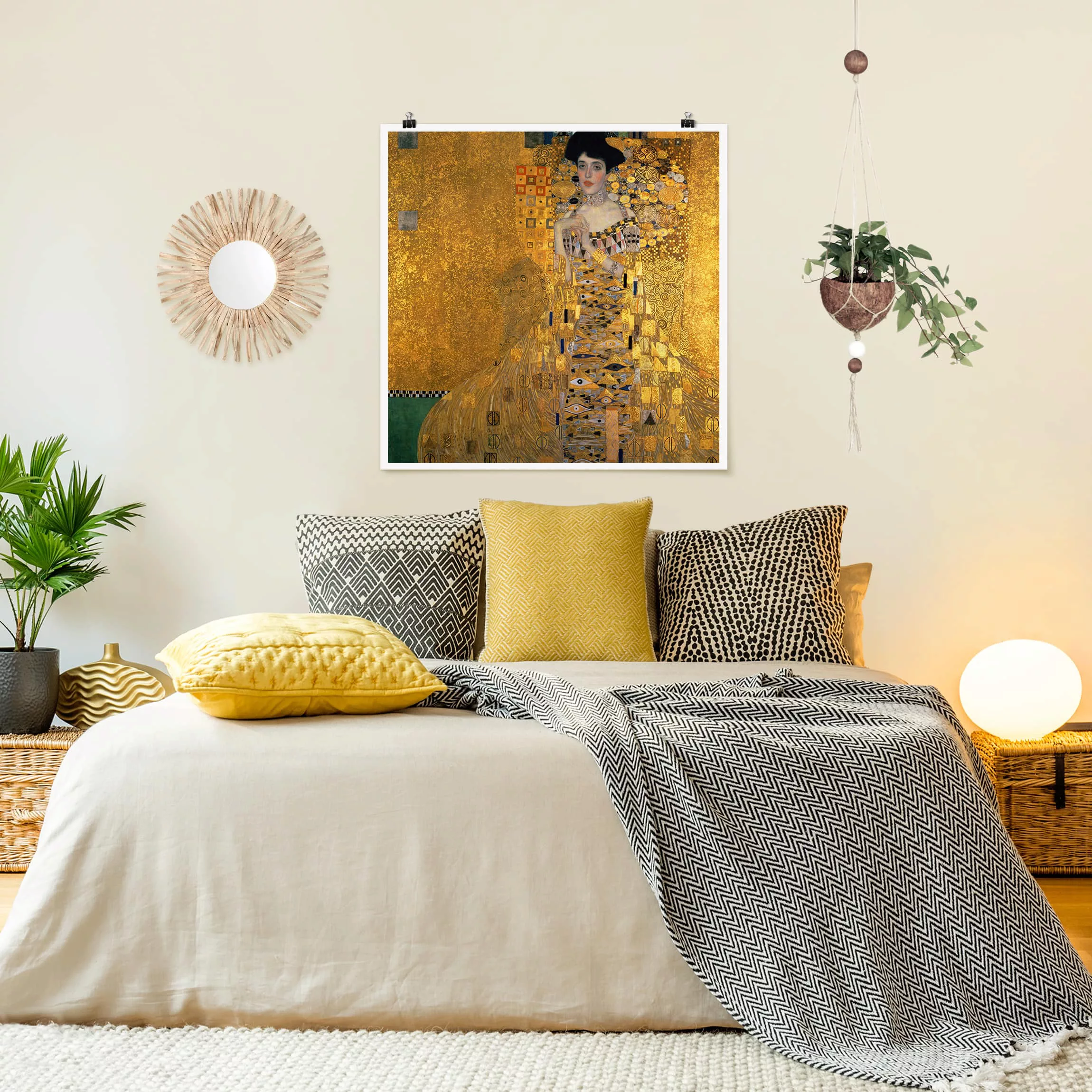 Poster Kunstdruck - Quadrat Gustav Klimt - Adele Bloch-Bauer I günstig online kaufen