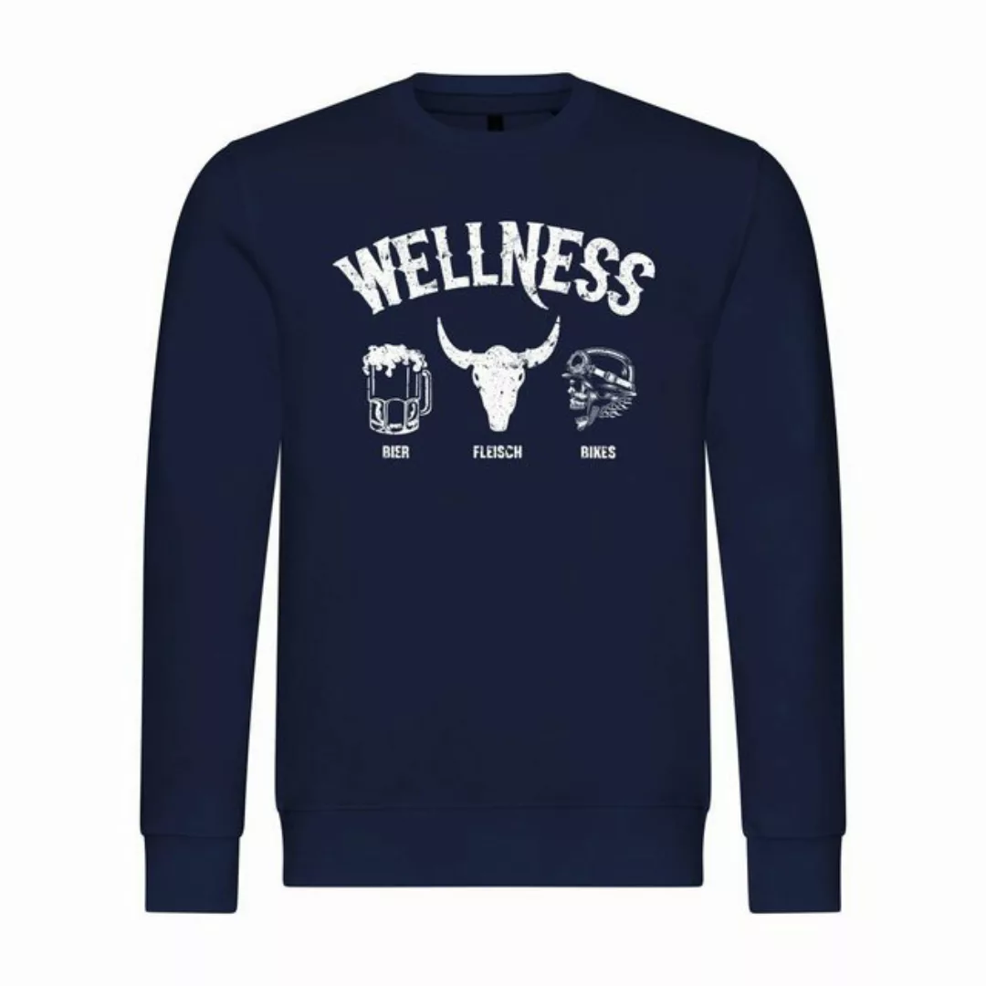 deinshirt Rundhalspullover Herren Sweatshirt Wellness für Biker Mit Print M günstig online kaufen