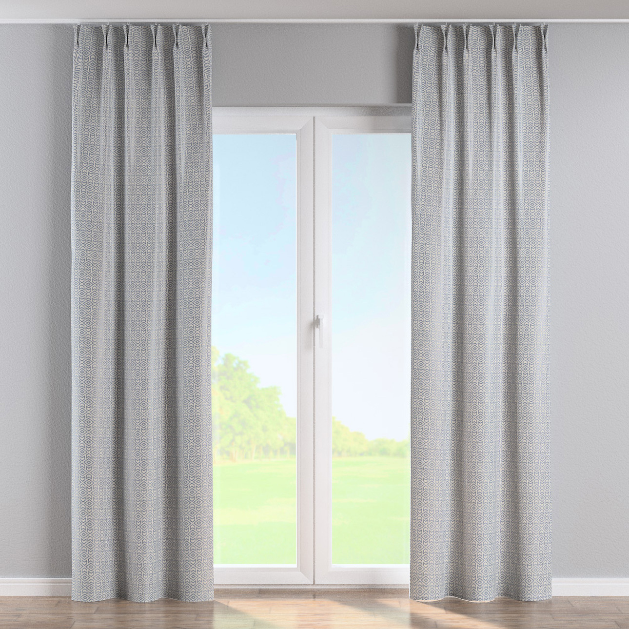 Vorhang mit flämischen 2-er Falten, anthrazit-grau, Imperia Premium (144-12 günstig online kaufen