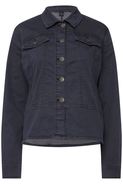 Laurasøn Sommerjacke Jeansjacke Hemdkragen Zierbänder Langarm günstig online kaufen