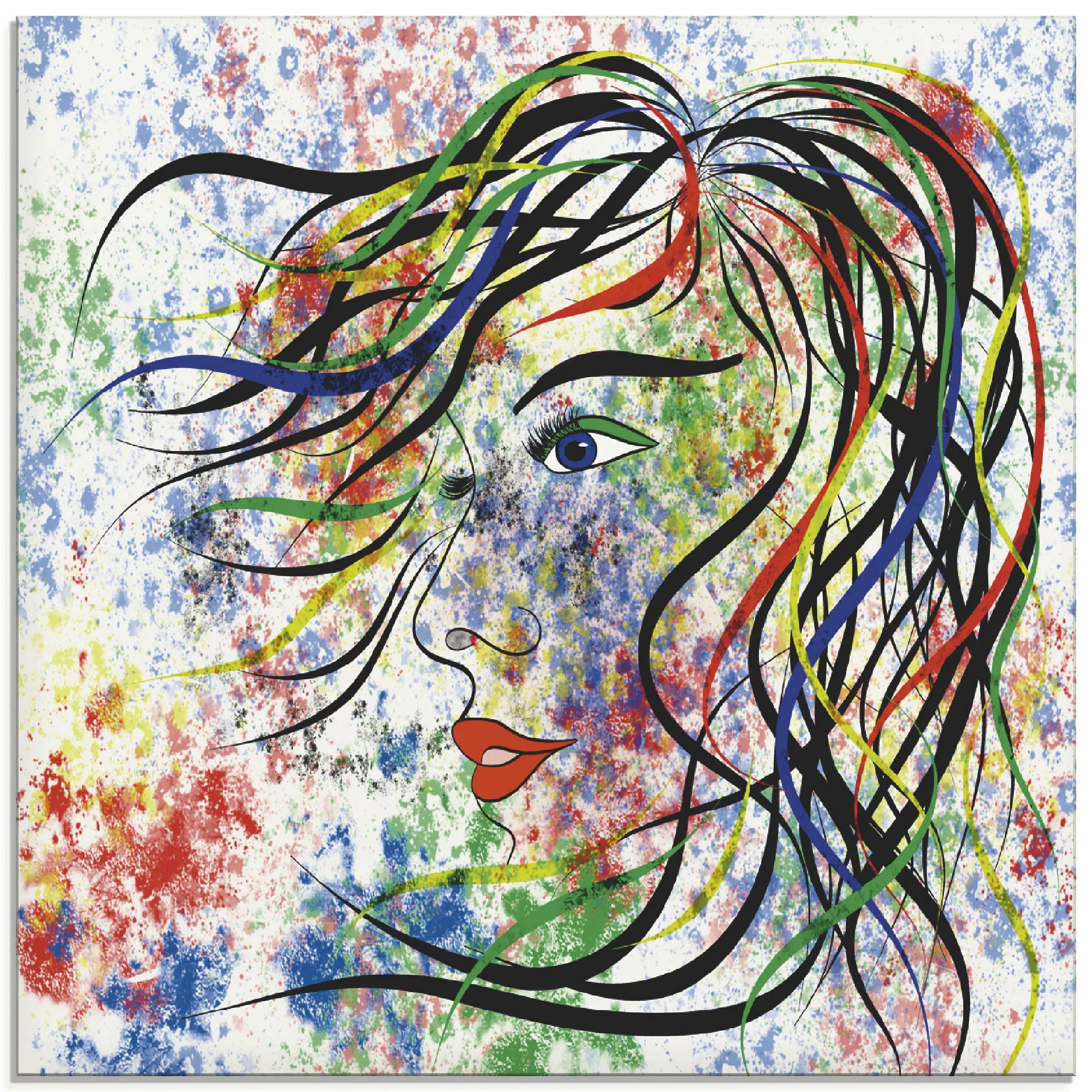 Artland Glasbild »Modern Porträt«, Frau, (1 St.), in verschiedenen Größen günstig online kaufen
