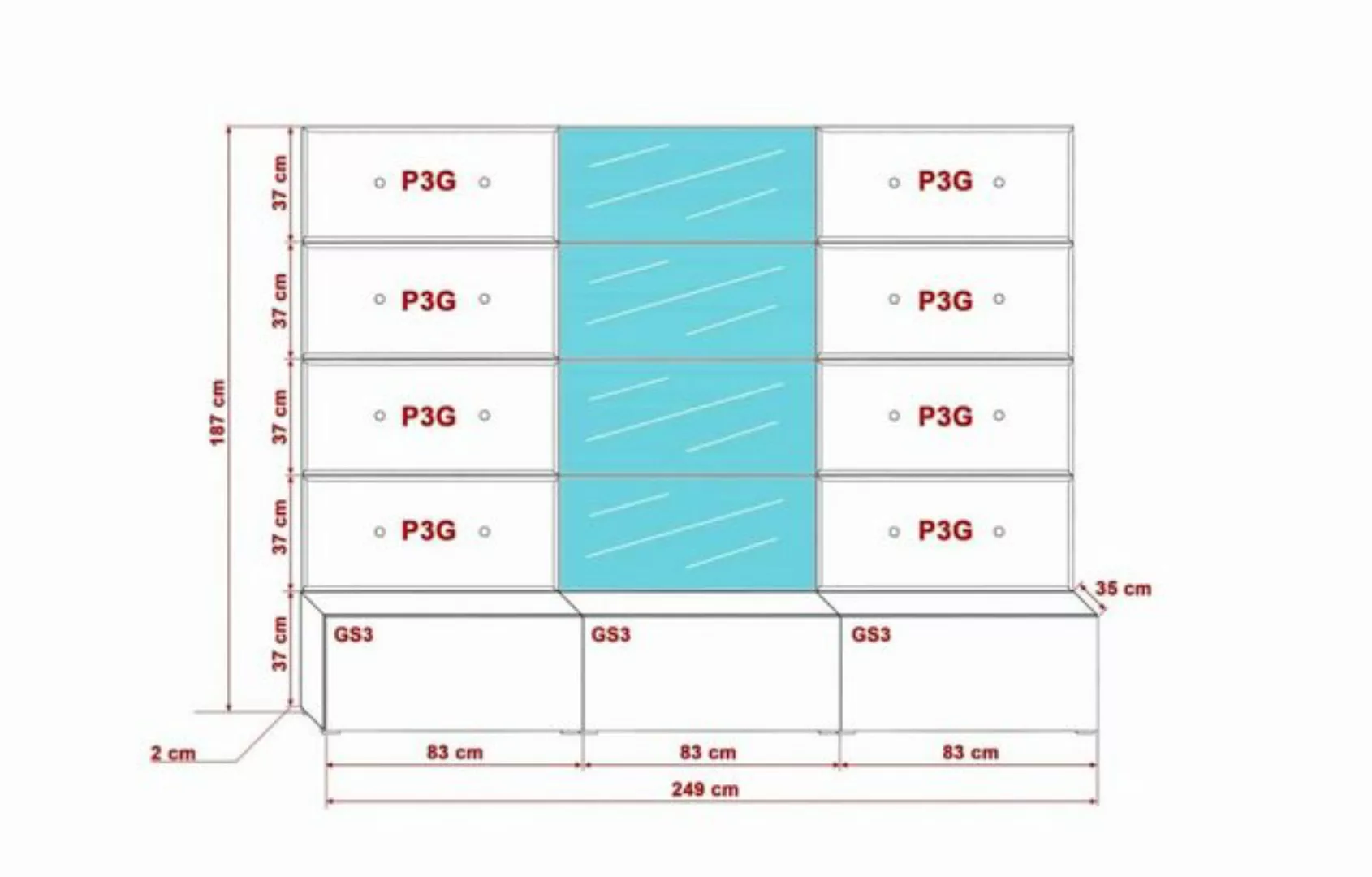 ROYAL24_MARKT Garderobenschrank Stilvolles Entrée - Garderobenschränke mit günstig online kaufen