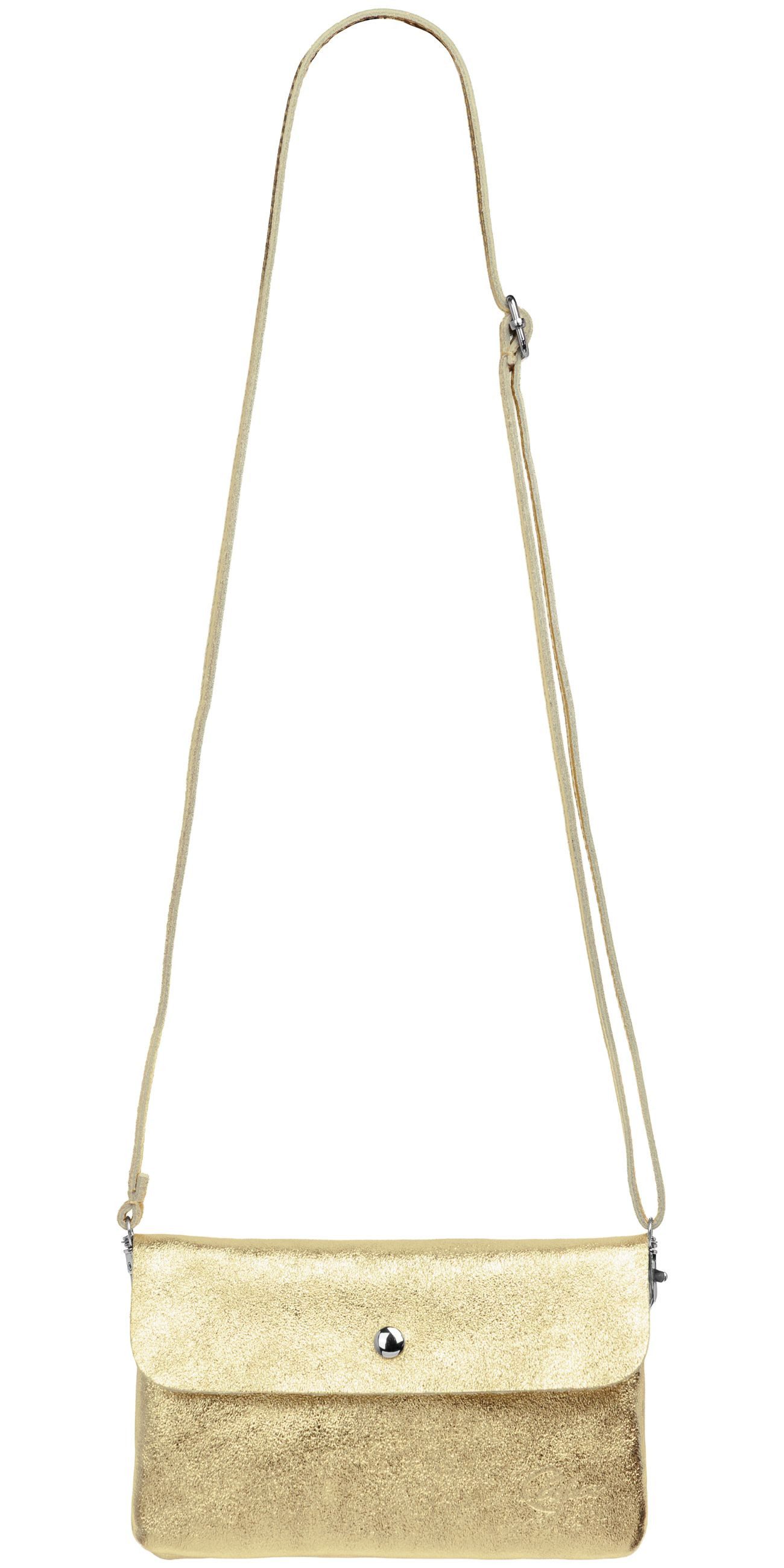 Caspar Umhängetasche Kleine Leder Clutch Damen günstig online kaufen