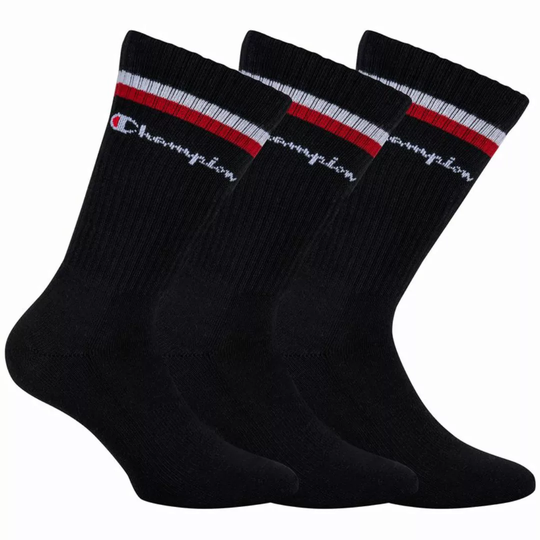 Champion Unisex Socken, 3 Paar - Crew Socken Legacy Schwarz EU 39-42 günstig online kaufen