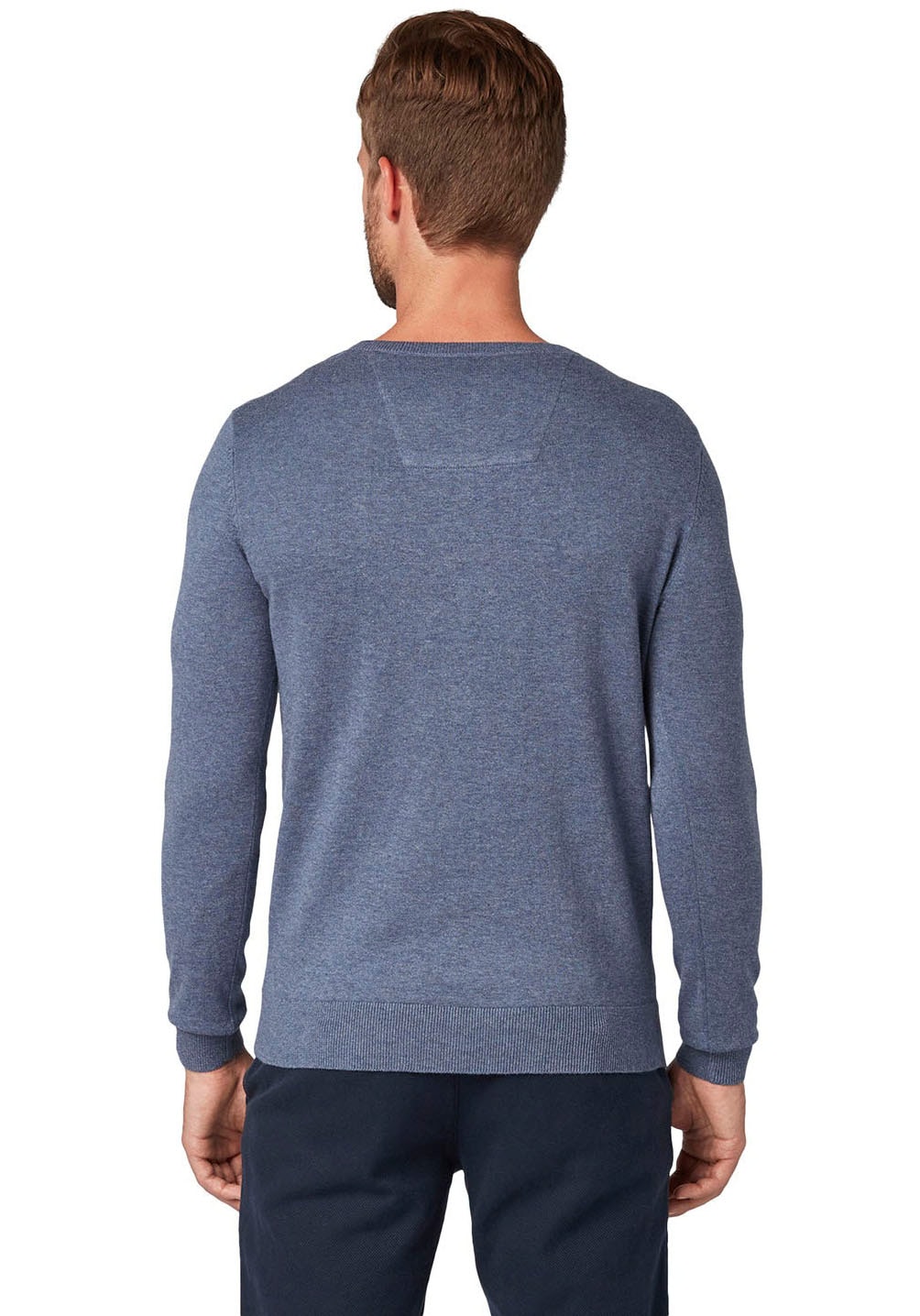 Tom Tailor Herren Rundhals Strickpullover Melange Basic- Regular Fit günstig online kaufen