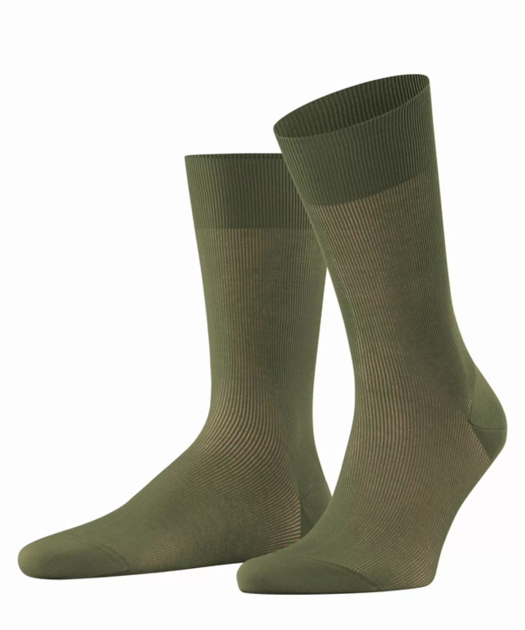 FALKE Fine Shadow Herren Socken, 41-42, Grün, Rippe, Baumwolle, 13141-72710 günstig online kaufen