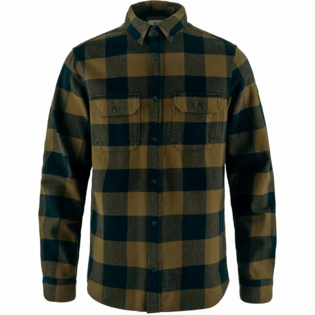 Fjällräven Langarmhemd Övik Heavy Flannel Shirt M WOOD BROWN DARK NAVY günstig online kaufen