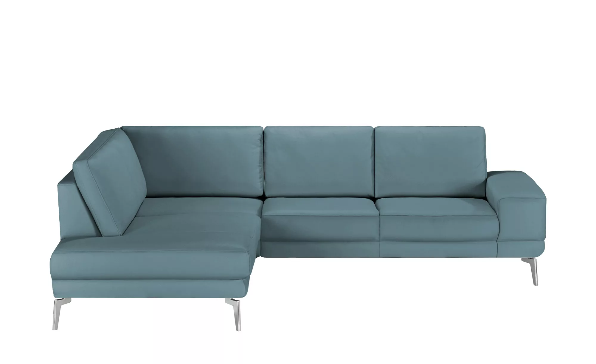 meinSofa Ecksofa aus Leder Dana ¦ blau ¦ Maße (cm): B: 269 H: 86 T: 222.0 P günstig online kaufen