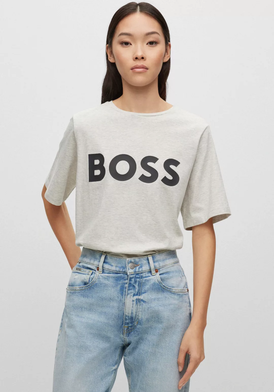 BOSS ORANGE T-Shirt, mit BOSS-Kontrastband innen am Ausschnitt günstig online kaufen