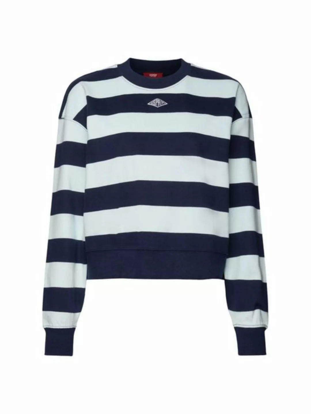 Esprit Sweatshirt Gestreifter Baumwollpullover (1-tlg) günstig online kaufen