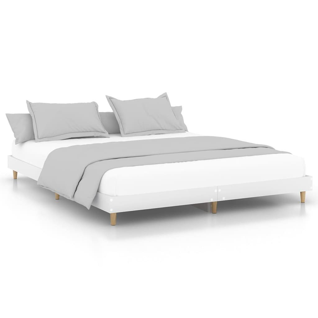 furnicato Bettgestell Weiß 200x200 cm Holzwerkstoff günstig online kaufen