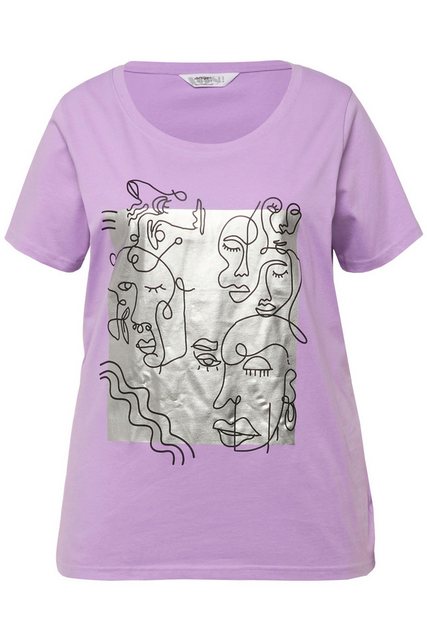 Angel of Style Rundhalsshirt T-Shirt Gesichter-Motiv Rundhals Halbarm günstig online kaufen