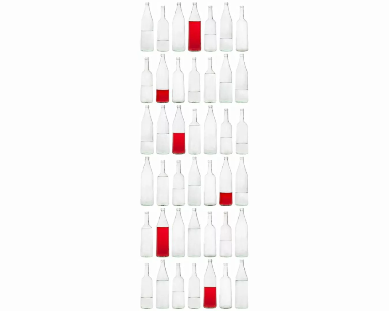 Dekopanel "Glasflaschen" 1,00x2,80 m / Glattvlies Perlmutt günstig online kaufen