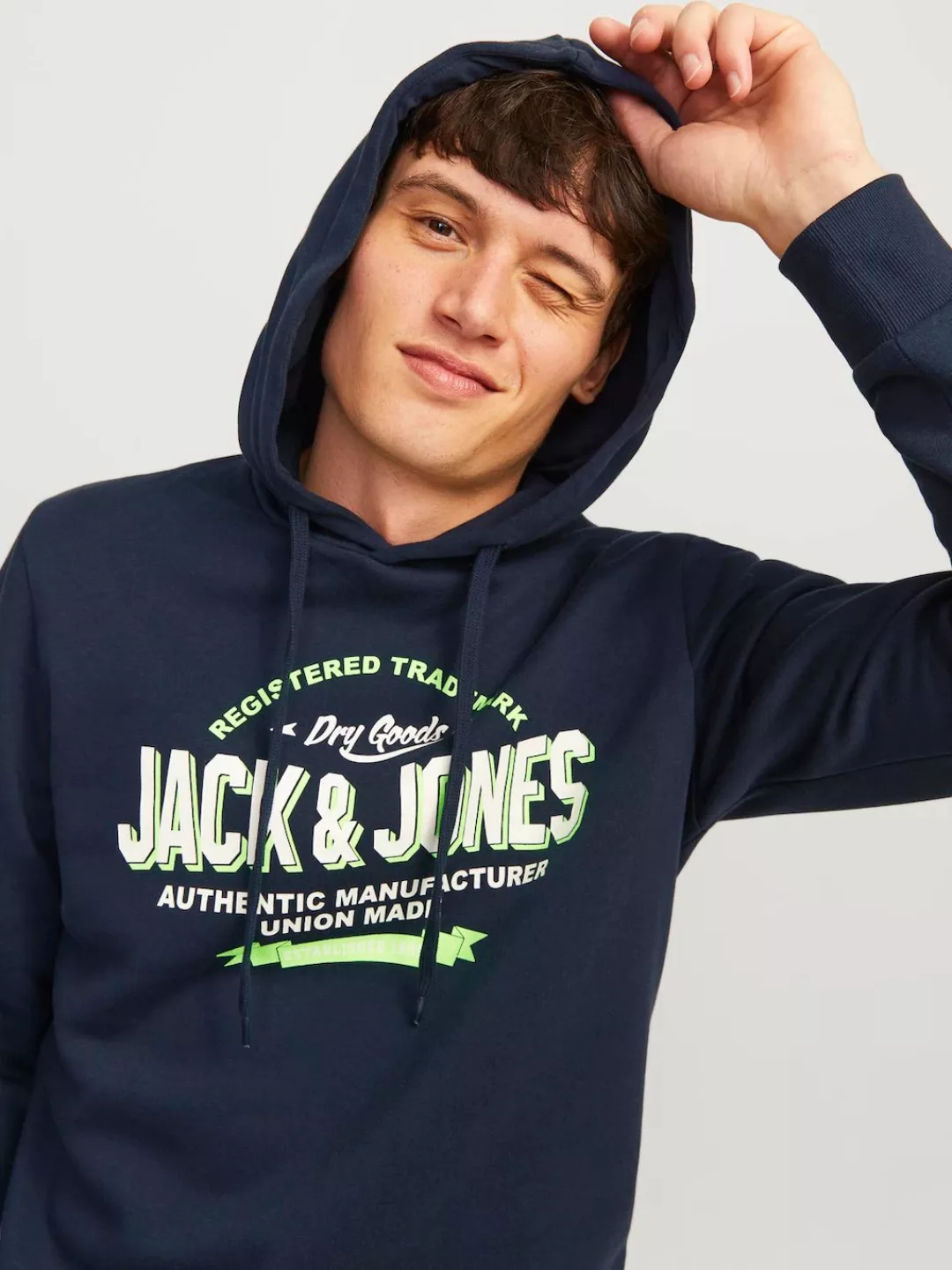 Jack & Jones Sweatshirt JJELOGO SWEAT HOOD 2 COL 24/25 NOOS günstig online kaufen