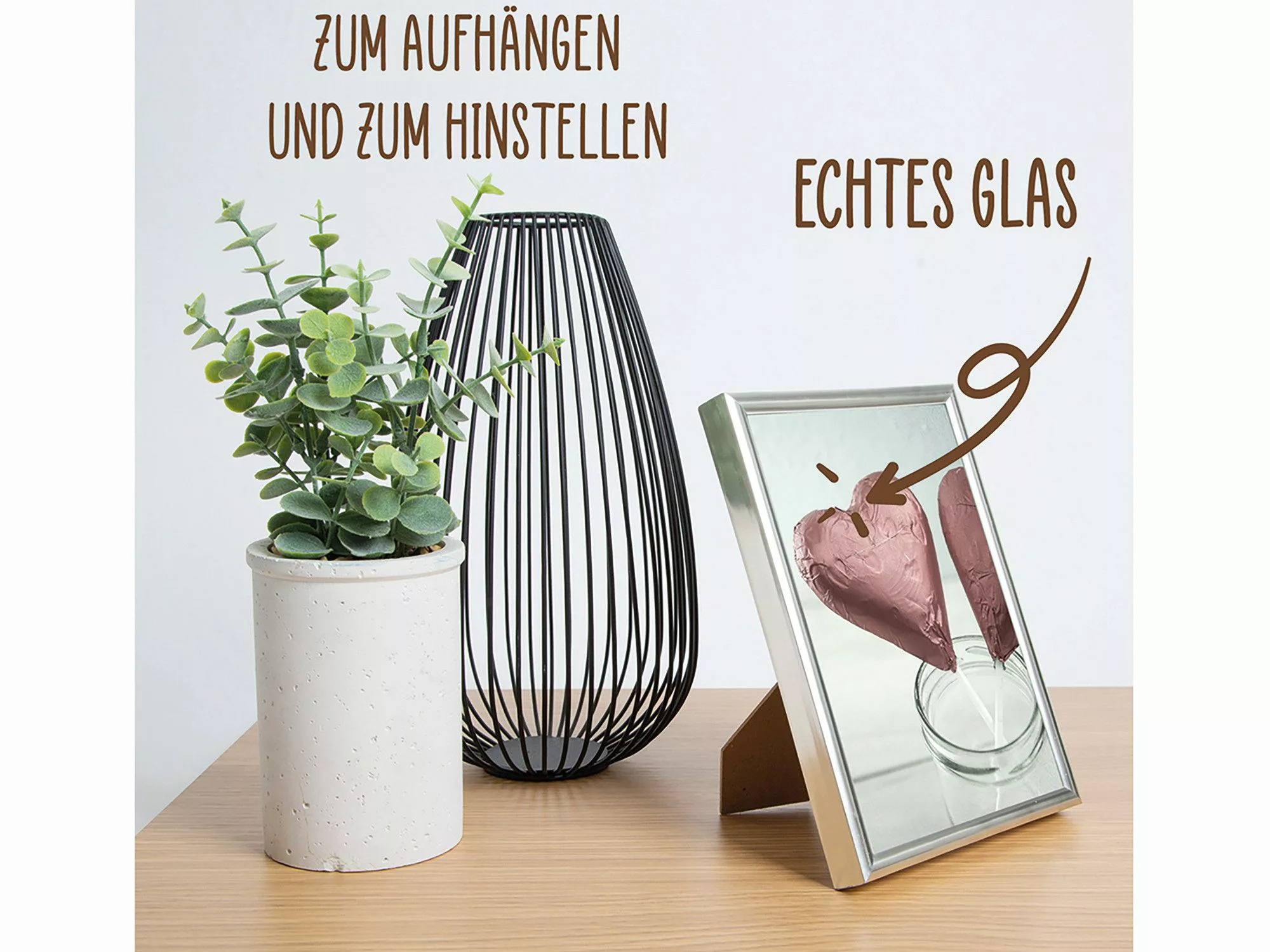 Wackadoo Living Einzelrahmen Bilderrahmen mit Glasscheibe günstig online kaufen