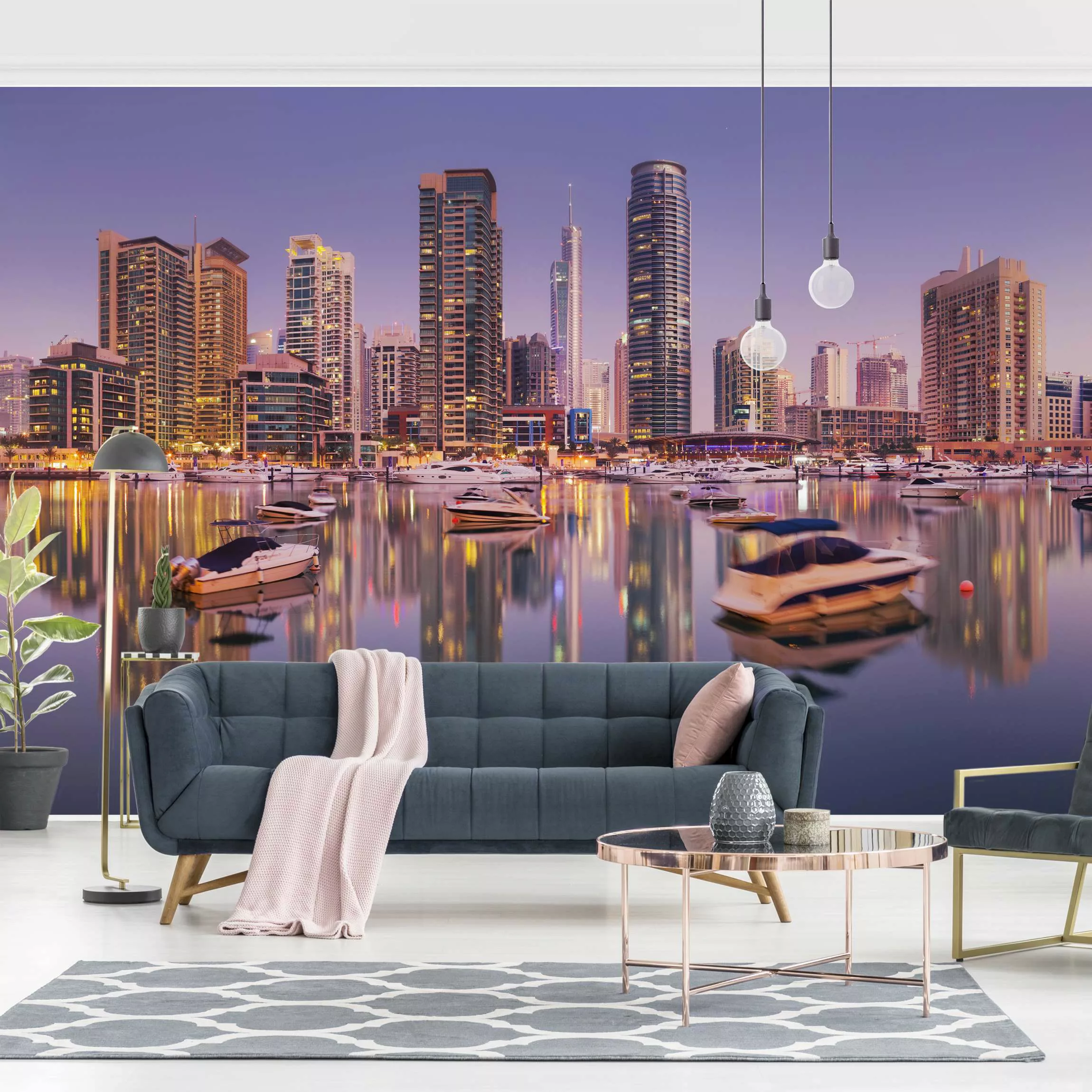 Fototapete Dubai Skyline und Marina günstig online kaufen