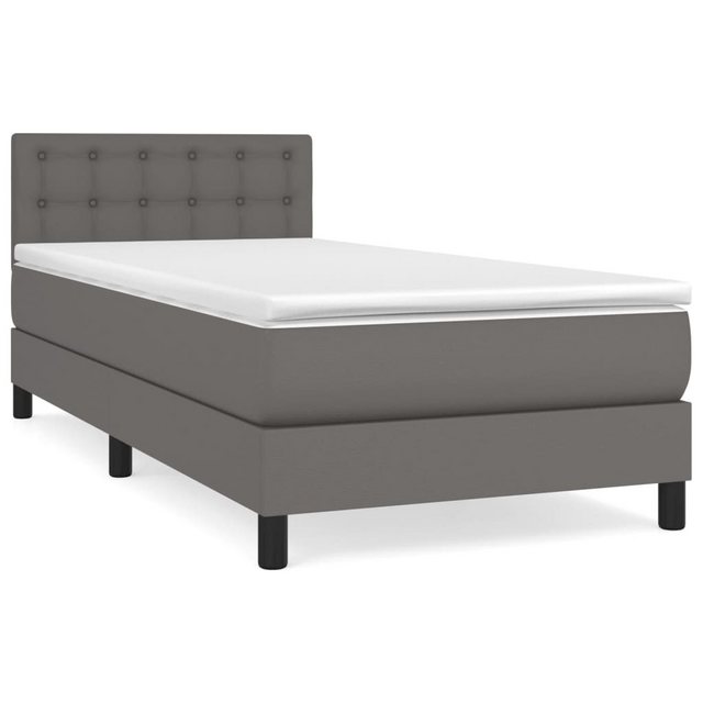 vidaXL Boxspringbett Bett Boxspringbett mit Matratze Kunstleder (90 x 200 c günstig online kaufen