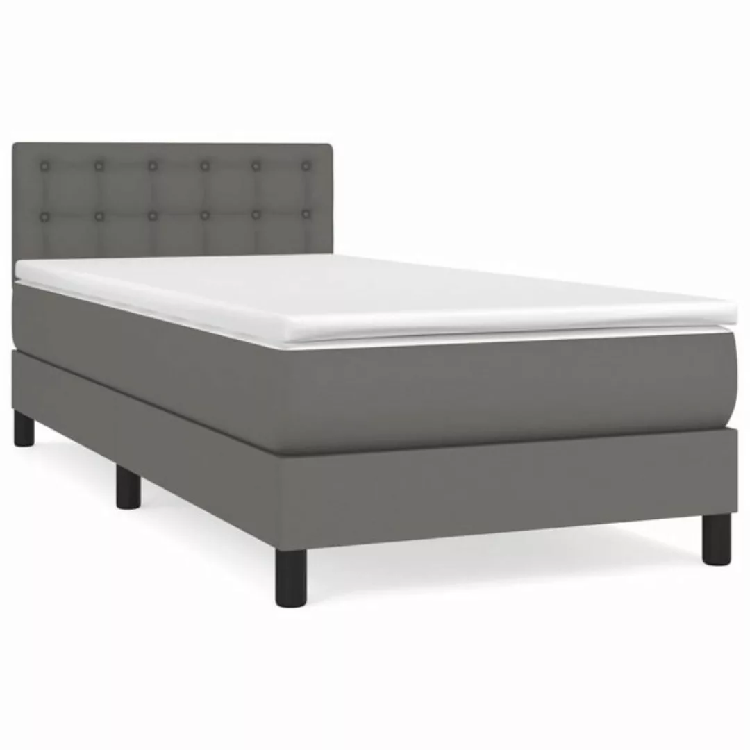 vidaXL Boxspringbett Bett Boxspringbett mit Matratze Kunstleder (100x 200 c günstig online kaufen