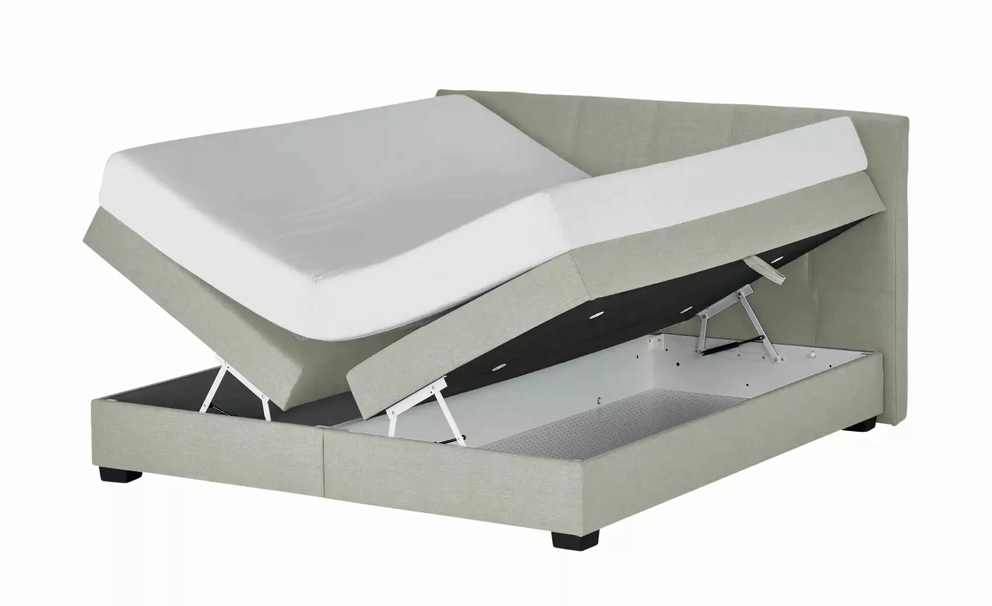 vanDoorn Boxspringbett  Chiara ¦ grau ¦ Maße (cm): B: 212 H: 107 Betten > B günstig online kaufen