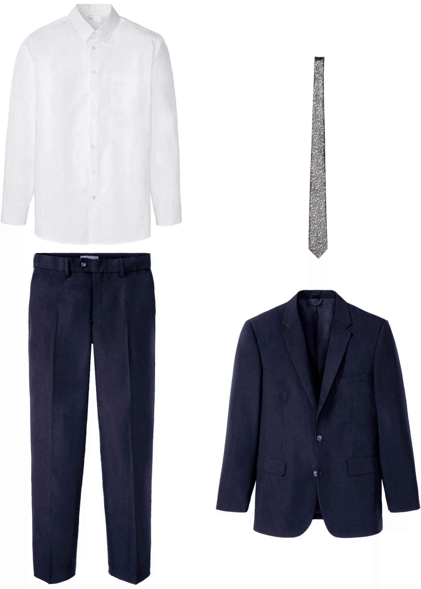 Anzug (4-tlg.Set): Sakko, Hose, Hemd, Krawatte günstig online kaufen