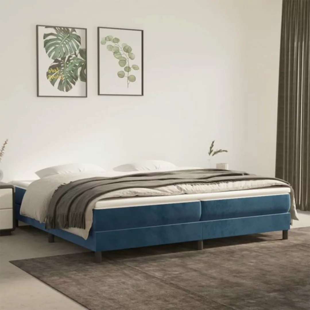 Vidaxl Boxspringbett Dunkelblau 200x200 Cm Samt günstig online kaufen