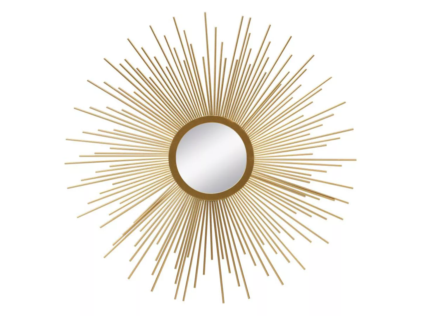 Wandspiegel in Sonnenstrahlenoptik - Metall - 70 cm - Goldfarben - LEVANZO günstig online kaufen