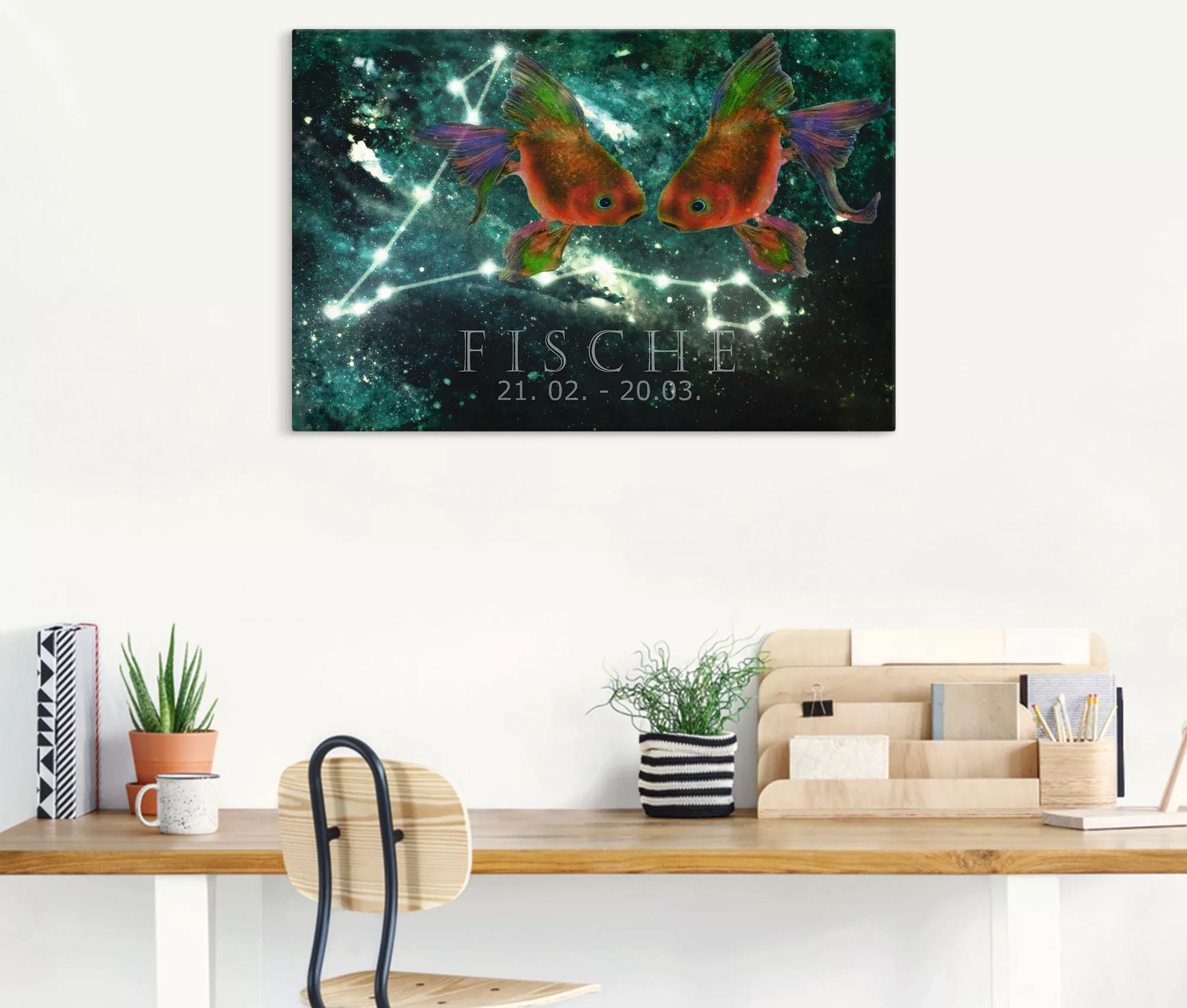 Artland Wandbild "Sternzeichen - Fische", Bilder von Sternzeichen, (1 St.), günstig online kaufen