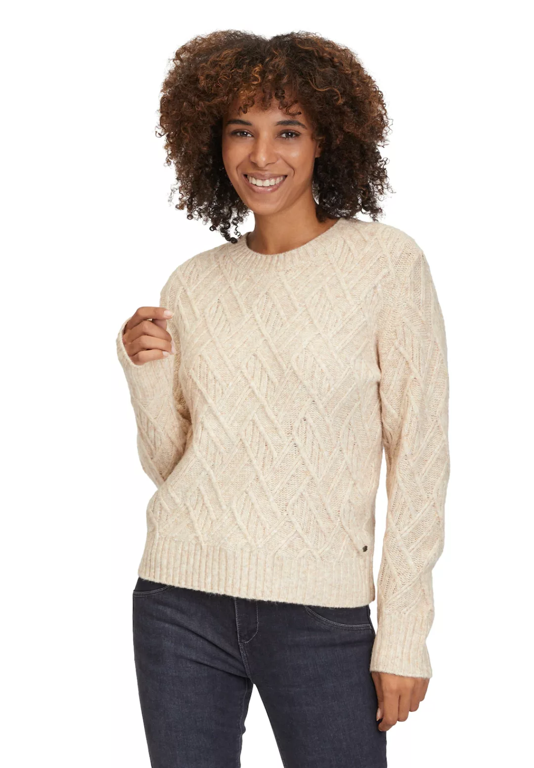 Betty&Co Strickpullover "Betty & Co Strickpullover mit Rundhalsausschnitt", günstig online kaufen