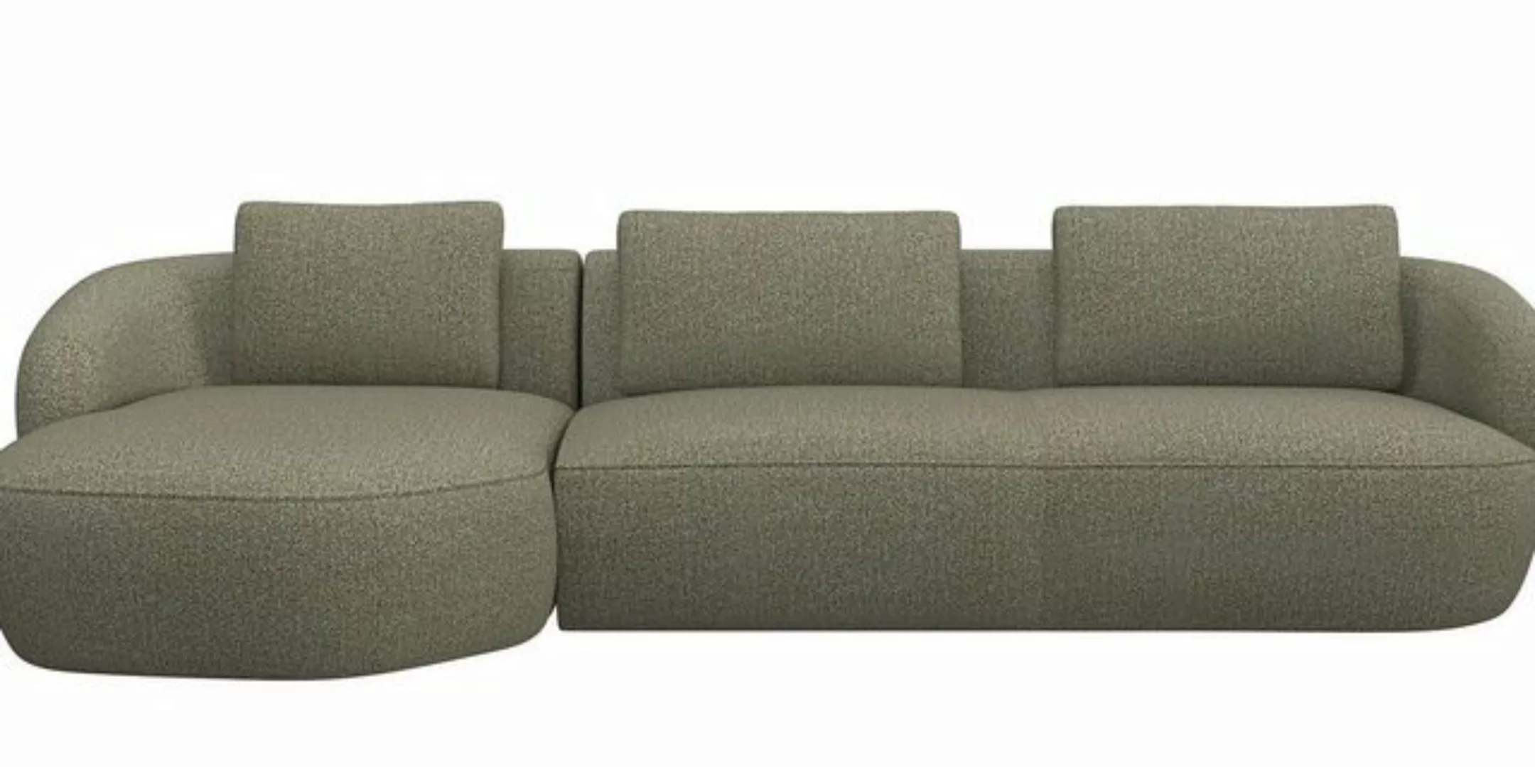 FLEXLUX Wohnlandschaft Torino, rund, L-Form, Sofa-Ecke mit Recamiere, Longc günstig online kaufen