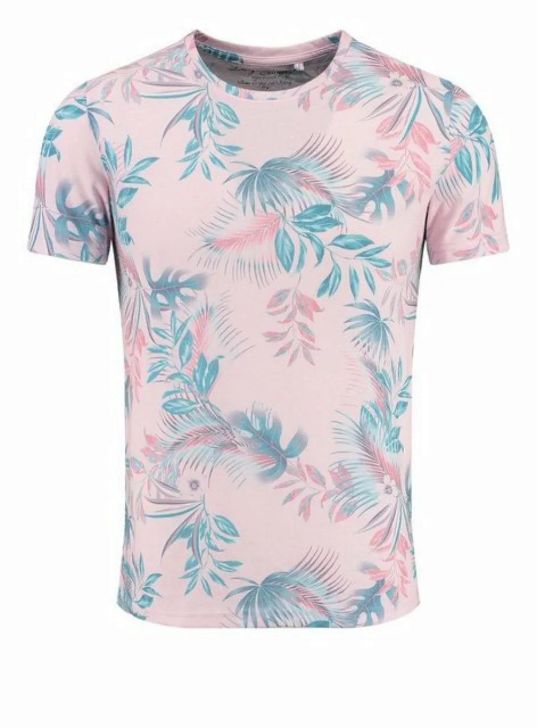 Key Largo T-Shirt MT00487 Palermo Hawaii Look Blumenmuster Rundhalsauschnit günstig online kaufen