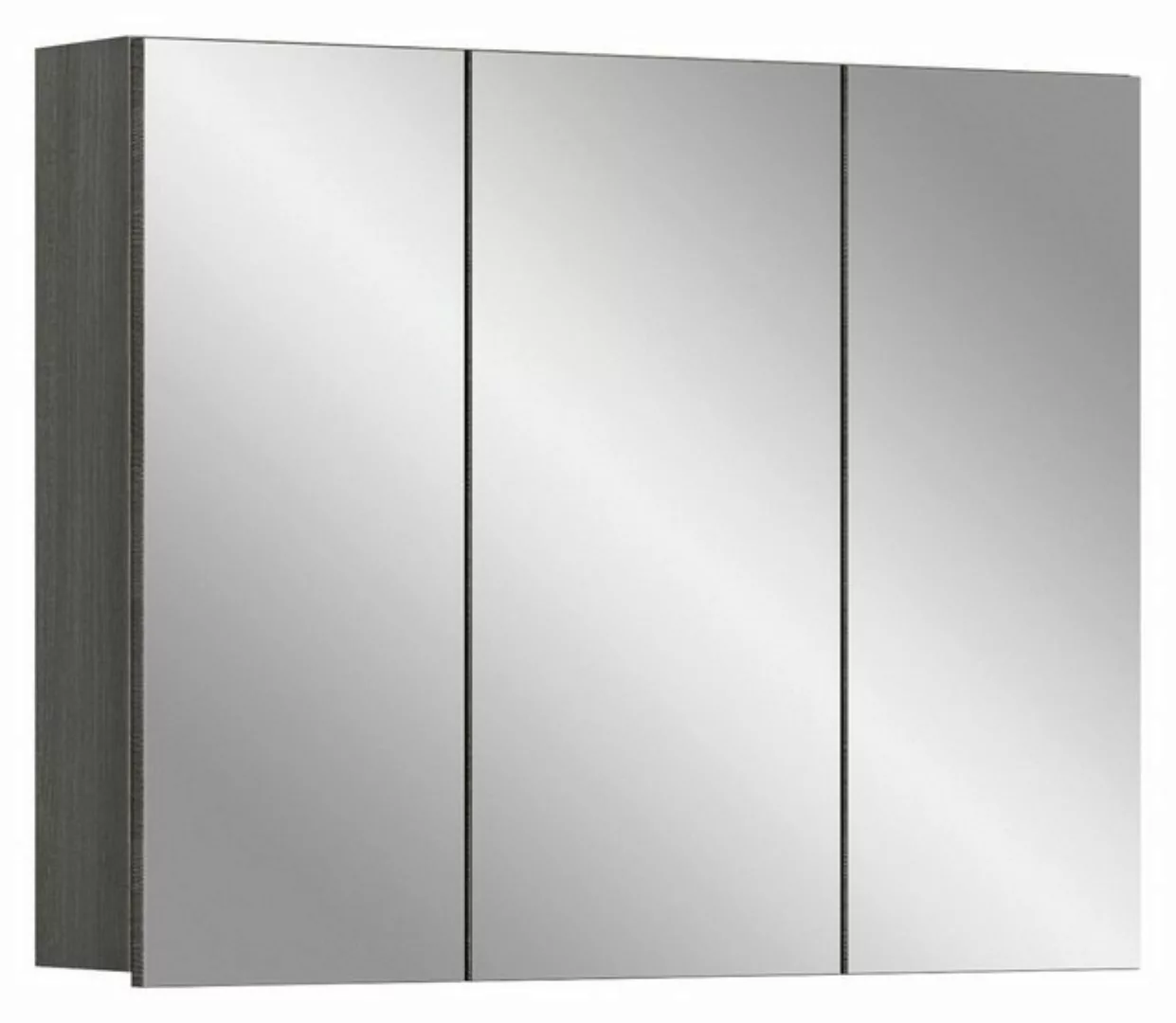 freiraum Badezimmerspiegelschrank Silver in Rauchsilber - 80x64x16cm (BxHxT günstig online kaufen