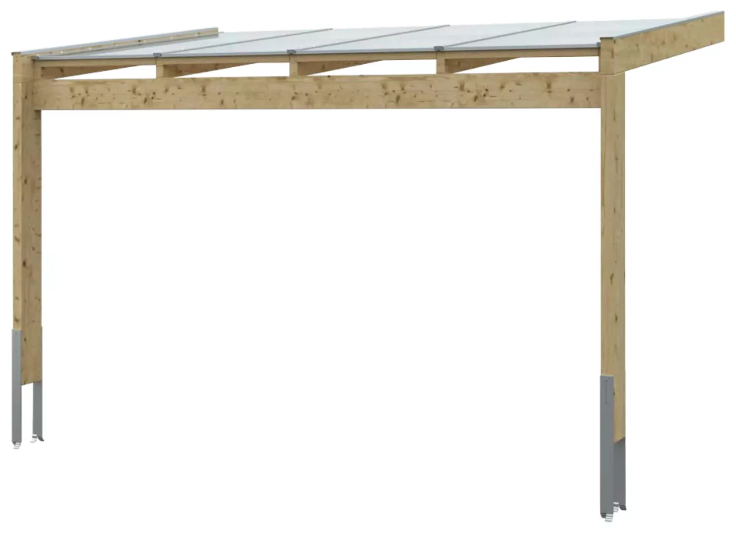 Skan Holz Terrassenüberdachung Novara 450 cm x 359 cm Schiefergrau günstig online kaufen