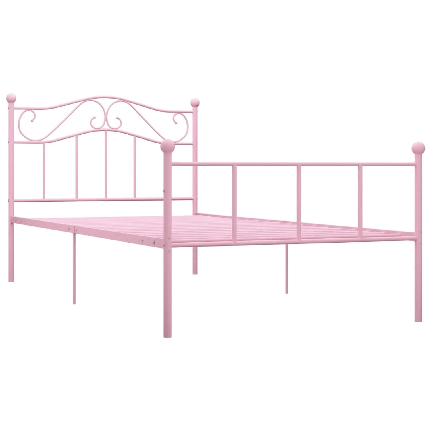 vidaXL Bettgestell Rosa Metall 90x200 cm Modell 1618306 günstig online kaufen