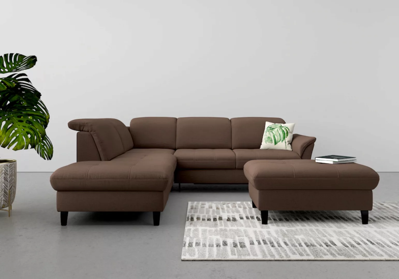 sit&more Ecksofa Maggiore L-Form, wahlweise mit Kopfteilverstellung, Bettfu günstig online kaufen