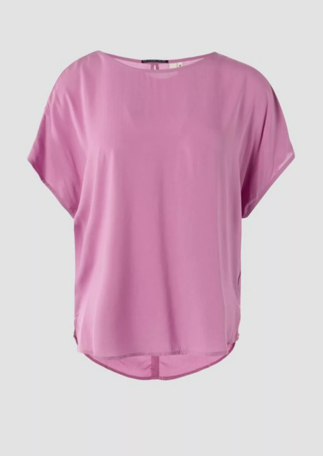 QS Kurzarmbluse Oversize-Bluse aus Viskose Cut Out günstig online kaufen