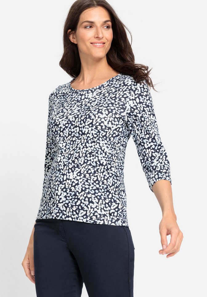 Olsen Print-Shirt mit Allover-Blumenprint günstig online kaufen