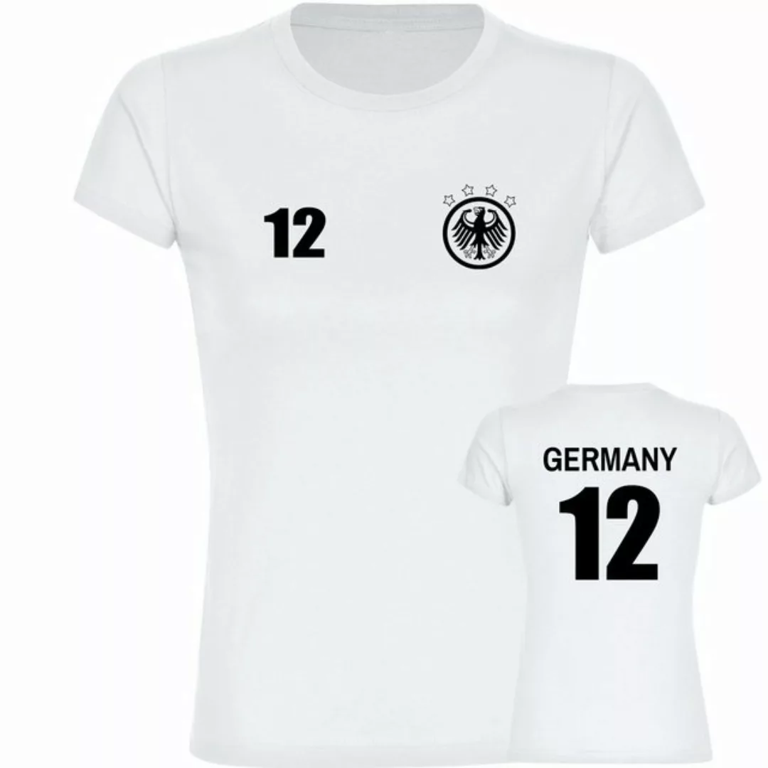 multifanshop T-Shirt Damen Germany - Adler Retro Trikot 12 - Frauen günstig online kaufen