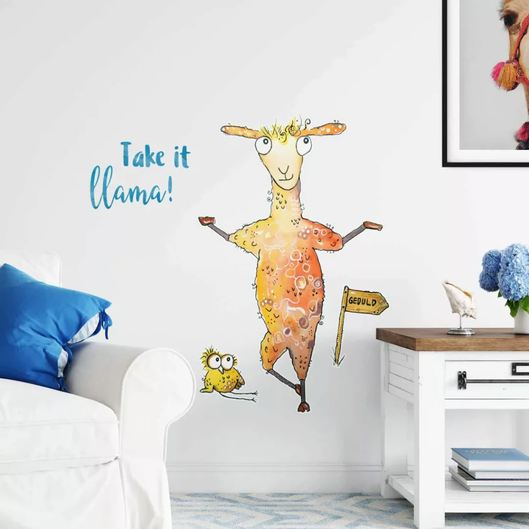 Wall-Art Wandtattoo "Lebensfreude Take it llama", (1 St.) günstig online kaufen