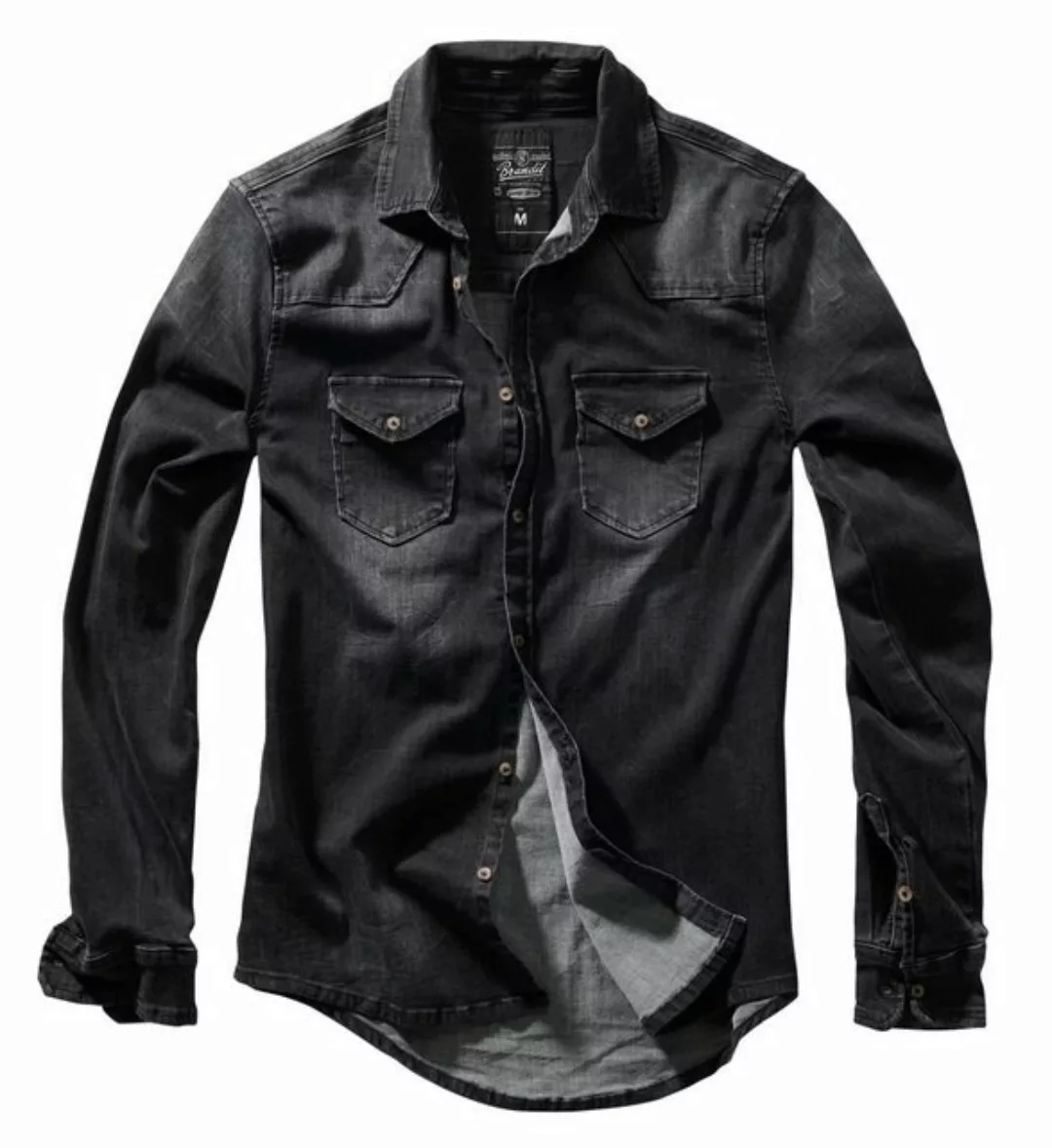 Brandit Jeanshemd Riley Denim Shirt Long Sleeve black Gr. M günstig online kaufen