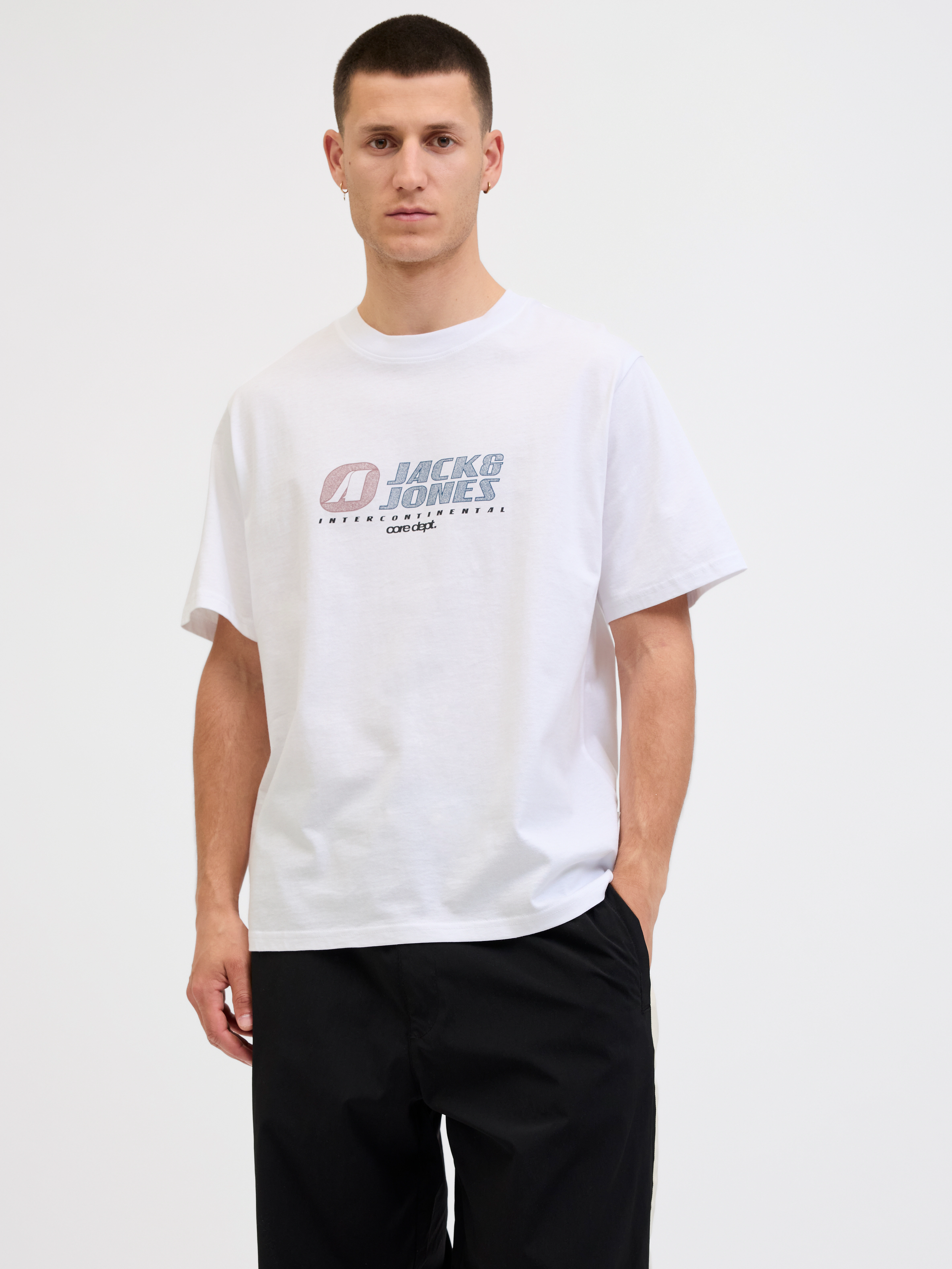 Jack & Jones T-Shirt "JCOTIER FRONT PRINT TEE SS CREW NECK" günstig online kaufen