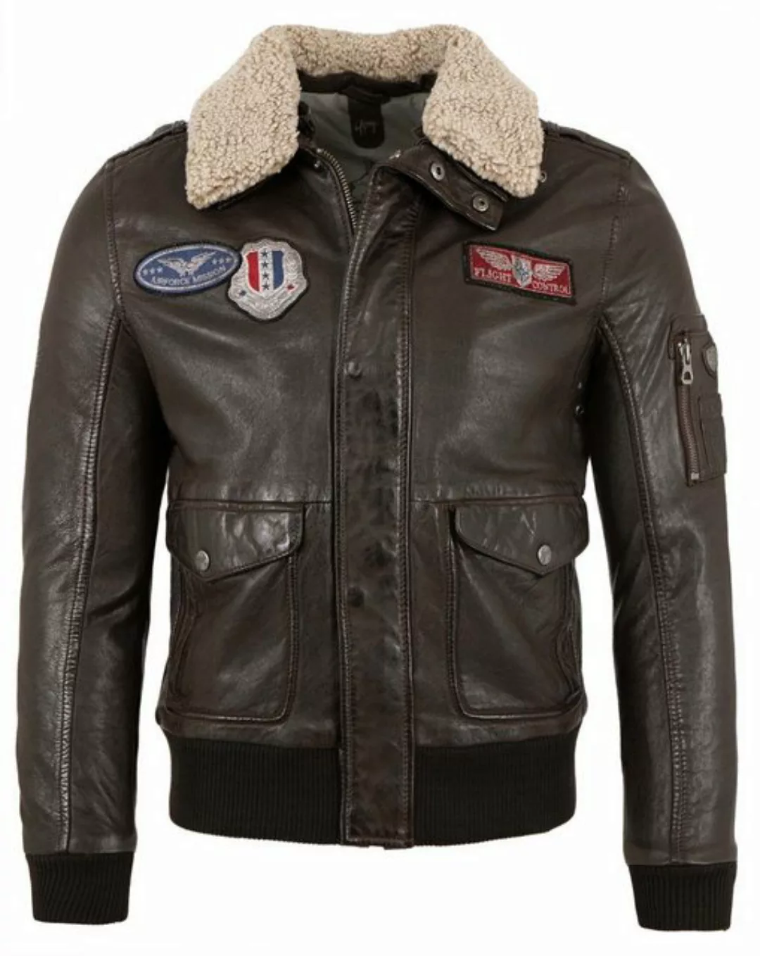 Gipsy Lederjacke GMCruise Herrenjacke aus Lammnappa Leder im Piloten-Look günstig online kaufen