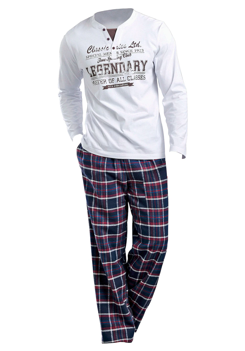 H.I.S Pyjama, (2 tlg., 1 Stück), mit Flanellhose günstig online kaufen