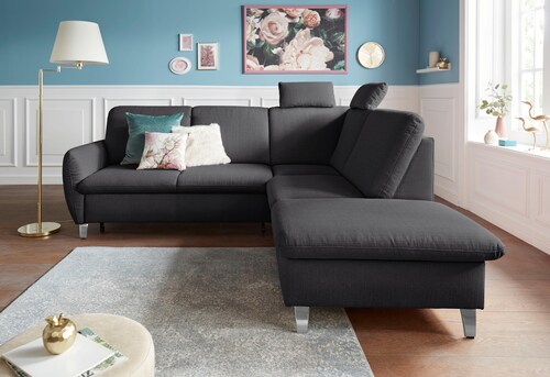 sit&more Ecksofa "Daytona L-Form", mit Federkern, zwei Kopfstützen und wahl günstig online kaufen