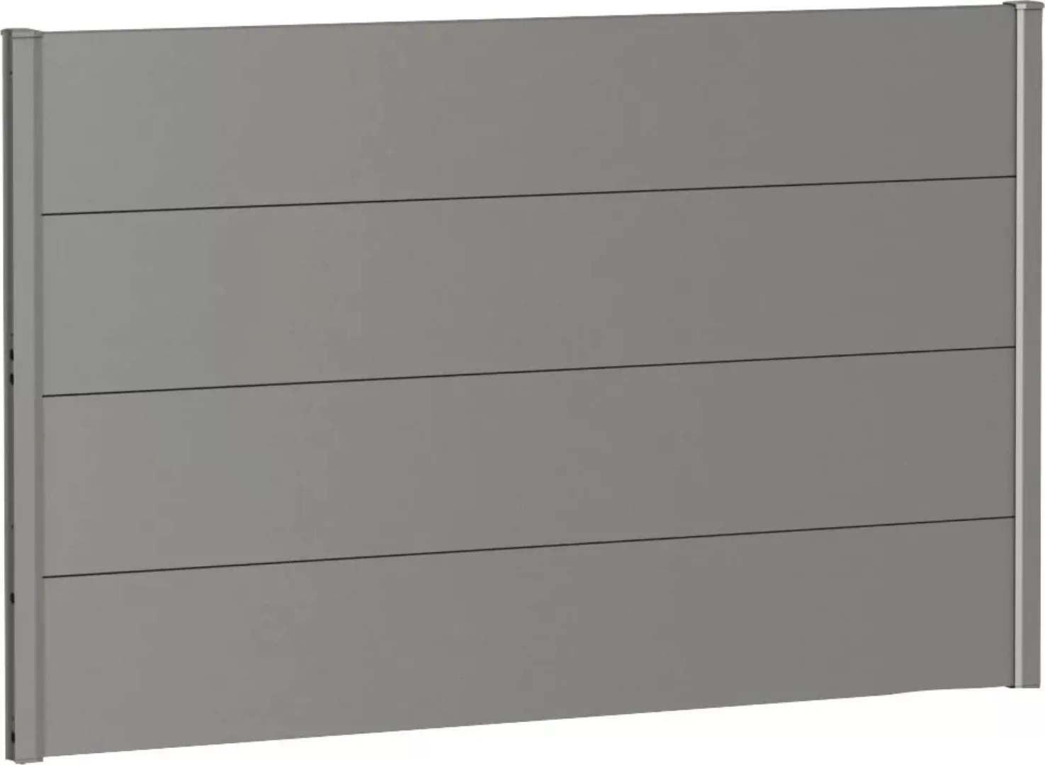 Biohort Wandpaneel Sichtschutz o. Acrylglas 150 cm x 90 cm Silber-Metallic günstig online kaufen