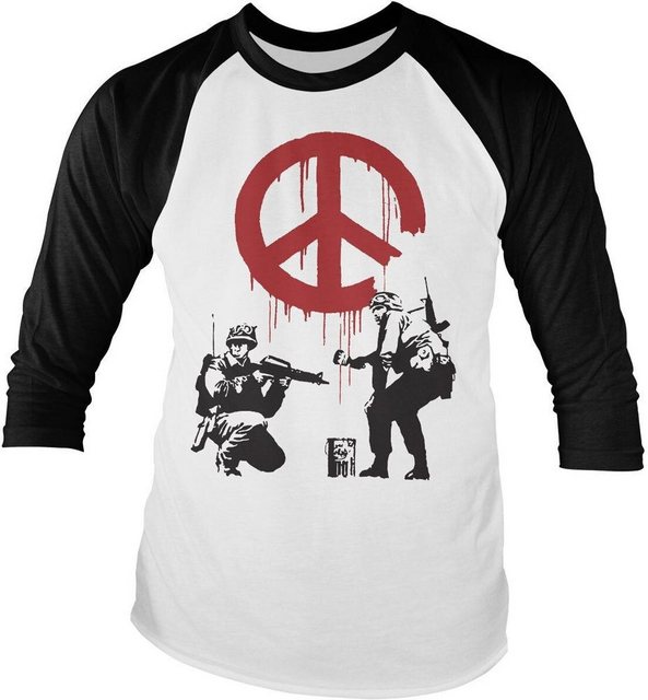 Hybris Longsleeve Soldiers Painting CND Sign Baseball Long Sleeve Tee günstig online kaufen