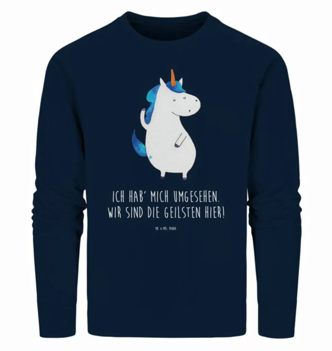 Mr. & Mrs. Panda Longpullover Größe L Einhorn Mann - French Navy - Geschenk günstig online kaufen